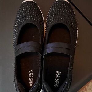 Kenneth Cole Reaction Black Textured Loafers